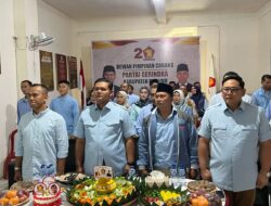 DPC Gerindra Rayakan HUT Gerindra ke 16 secara Sederhana.