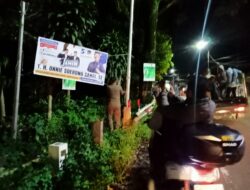 Memasuki Masa Tenang Kampanye Pasukan Gabungan Tertibkan APK di Jalan Protokol.
