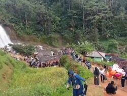 Libur Lebaran, Obwis Curug Cikondang Diserbu Pengunjung