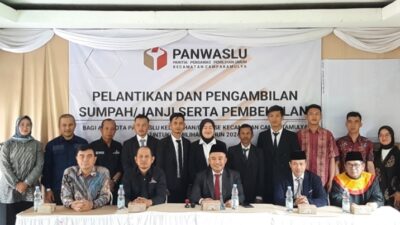 5 PKD Resmi Dilantik, Ini Pesan Ketua Panwascam Campakamulya