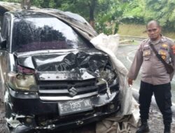 Gara-gara Berhenti Mendadak, Mobil Tabrak Motor di Cibeber