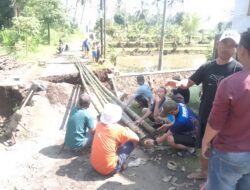 Pasca Ambruk Diterjang Banjir, Jembatan Ciembe Diperbaiki