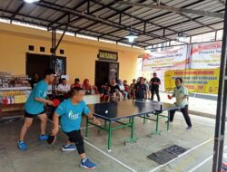 Polsek Warungkondang Gelar Turnamen Tenis Meja HUT Bhayangkara ke-79 Pererat Silaturahmi dan Jaring Bibit Atlet