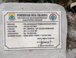 Kades Cikaroya Bantah Pembangunan Jalan Cibenda-Cilaku Babakan Tak Sesuai