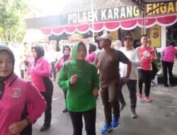 Senam Bersama Warnai Peringatan Hari Bhayangkara ke-79 di Polsek Karangtengah