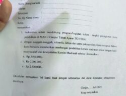 Wali Murid Keberatan Iuran “Sukarela” MAN 1 Cianjur: Dipatok dan Harus Tanda Tangan