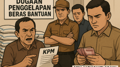 Diduga Gelapkan Beras Bantuan, Pemerintah Desa Karyabakti Disorot