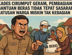 Kades Cirumput Geram, Pembagian Bantuan Beras Tidak Tepat Sasaran, Ratusan Warga Miskin Tak Kebagian