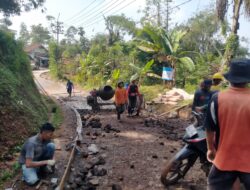 Jalan Desa Sukagalih Takokak Akhirnya Dibeton