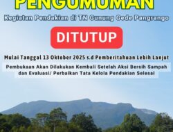 Gunung Gede Ditutup, Saatnya Pendaki dan Pemerintah Berbenah Bersama Wujudkan “Zero Waste” Alam Indonesia