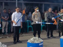 Jelang Nataru, Pemkab Cianjur Musnahkan Ribuan Botol Miras dan Ratusan Ribu Batang Rokok Ilegal Sekaligus Tambah Armada Patroli