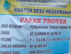 Desa Hegarmanah Bangun TPT Sepanjang Ratusan Meter, Warga Sebut Sudah Lama Dinanti