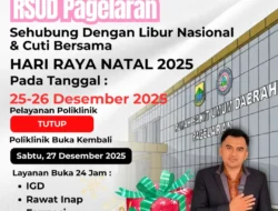 Poliklinik Rawat Jalan RSUD Pagelaran Tutup Dua Hari di Libur Natal 2025