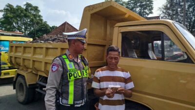 Satlantas Polres Cianjur Laksanakan Ramp Check Hari ke-9 Operasi Keselamatan Lodaya 2026