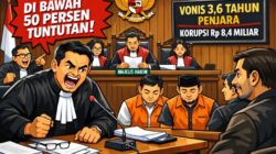 Vonis 3,6 Tahun untuk Korupsi Rp8,4 Miliar, Jaksa Geram: “Di Bawah 50 Persen Tuntutan!”