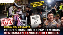 Rutin Gelar Razia, Polres Cianjur Kerap Temukan Kendaraan Langgar Undang-undang Fidusia