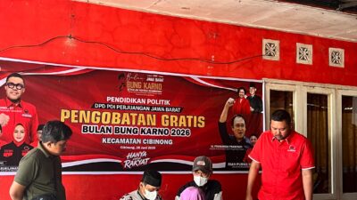 Peringati Bulan Bung Karno, DPC PDIP Cianjur Gelar Pengobatan Gratis di Cibinong
