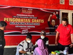 Peringati Bulan Bung Karno, DPC PDIP Cianjur Gelar Pengobatan Gratis di Cibinong