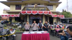 Kapolres Cianjur Rilis Pengungkapan Kasus Curanmor, Unit Reskrim Polsek Pacet Amankan 23 Motor