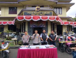 Kapolres Cianjur Rilis Pengungkapan Kasus Curanmor, Unit Reskrim Polsek Pacet Amankan 23 Motor