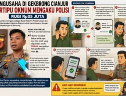 Pengusaha di Gekbrong Cianjur Tertipu Oknum Mengaku Polisi, Rugi Rp35 Juta