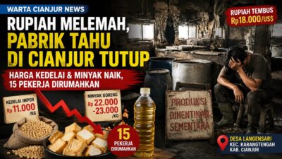 Dampak Rupiah Anjlok, Pengusaha Tahu di Cianjur Tak Mampu Bertahan