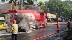 Truk BBM Pertamina Terbakar di Warungkondang, Polisi: Diduga Dipicu Kampas Rem Panas