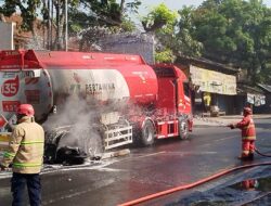 Truk BBM Pertamina Terbakar di Warungkondang, Polisi: Diduga Dipicu Kampas Rem Panas