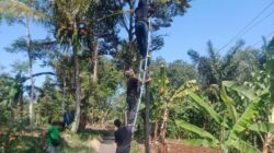 Manfaatkan Tiang Internet, Pemdes Ciantaasih Pasang 10 Titik PJU