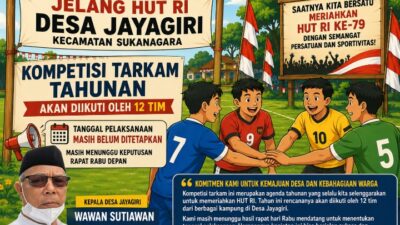 Jelang HUT RI, Desa Jayagiri Siapkan Kompetisi Tarkam Tahunan