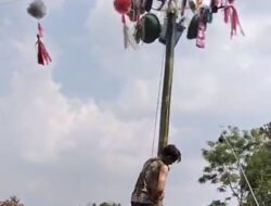 Liwet 20 Meter dan Panjat Pinang, Warga Kampung Menak Rayakan HUT RI dengan Swadaya