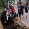 Mobil Rental Terbalik di Kampung Menak, Diduga Usai Pesta Miras