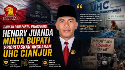 Dewan dari Partai Pengusung Bupati Soroti UHC Cianjur, Anggaran Program Lain Diminta Ditunda