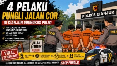 Jalan Baru Dicor Malah Dipungut Uang, 4 Orang di Citiis Sukanagara Diamankan