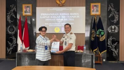 Teks: Lapas Cianjur memperkuat program ketahanan pangan melalui kerja sama dengan mitra