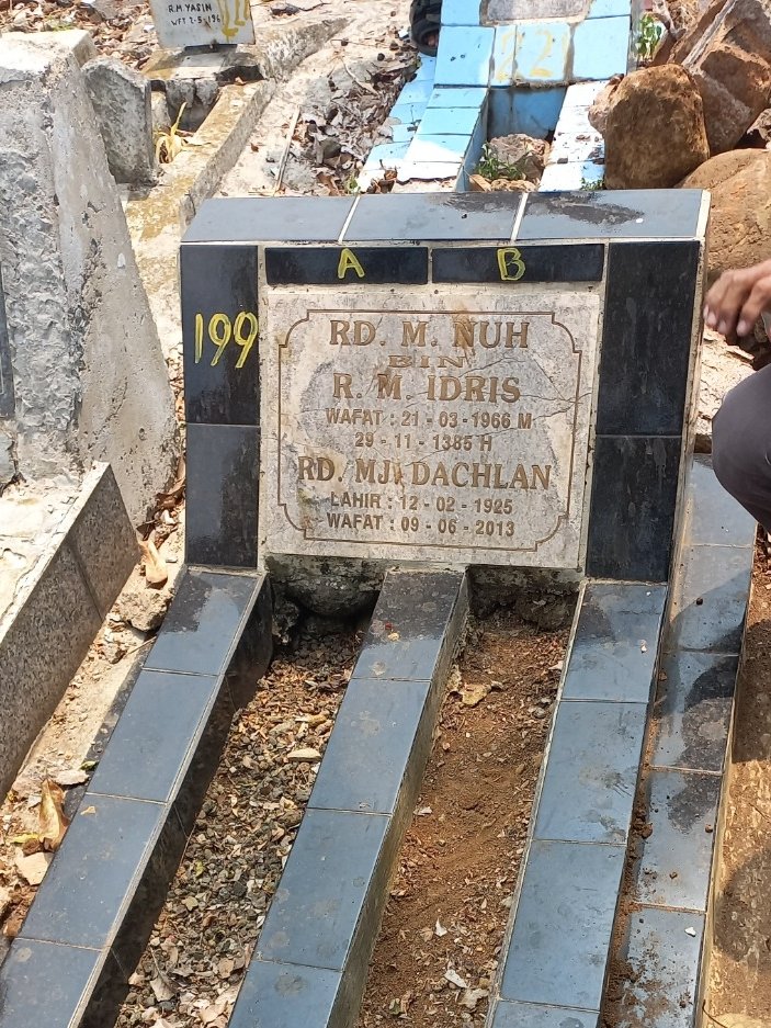 Teks: Makam KH. R. Muhammad Nuh bin Idris pendiri Madrasah Al-I’anah Cianjur