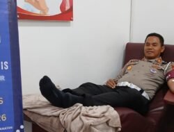 Stok Darah Menipis, Satlantas Polres Cianjur Kerahkan Anggota untuk Donor