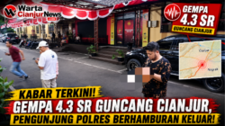 Gempa 4,3 Magnitudo Guncang Cianjur, Pengunjung Polres Berlari Keluar