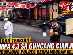 Gempa 4,3 Magnitudo Guncang Cianjur, Pengunjung Polres Berlari Keluar