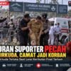 Aksi Tawuran Suporter Pecah di Pasirkuda, Camat Jadi Korban