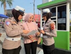 Wujud Aksi Lalu Lintas Peduli, Satlantas Polres Cianjur Edukasi Warga di CFD