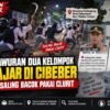 Aksi Tawuran Dua Kelompok Pelajar di Cibeber Viral, Saling Bacok Pakai Clurit