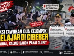 Aksi Tawuran Dua Kelompok Pelajar di Cibeber Viral, Saling Bacok Pakai Clurit