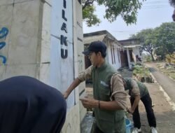 Gapura Perbatasan Cilaku-Cibeber Tak Luput Dari Vandalisme 