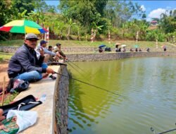 Sambut HUT ke-81 TNI, Koramil Campaka Gelar Lomba Mancing di Situ Gelam