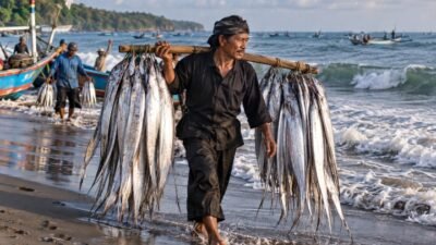 Musim Ikan Layur, Nelayan Cidaun Manfaatkan Cuaca Laut yang Bersahabat
