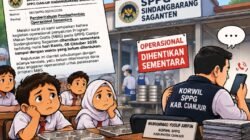 Surat Penghentian Sementara Operasional MBG SPPG Sindangbarang Saganten Beredar, Korwil Cianjur Bungkam